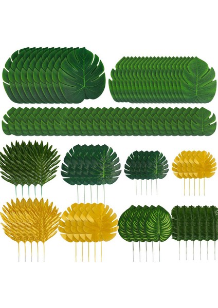 Hawaii Partisi Plaj Masa Yaprakları Süslemeleri Için 95PCS Palmiye Yaprakları (Yurt Dışından)