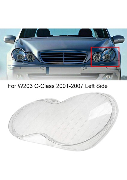 Araba Ön Sol Far Şeffaf Lens Abajur Kabuk Kapak Mercedes Benz 2001-2007 Için W203 C-Class C180 200 230 260 280 (Yurt Dışından)