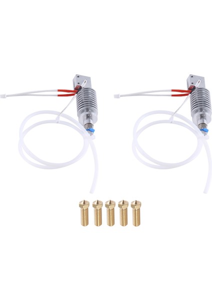 Adet 3D Yazıcı Kafası Anycubic Vyper 24 V Isıtıcı ile Hotend Isı Emici Uzun Mesafe J-Kafa Ekstruder 5 Adet 0.4mm Meme (Yurt Dışından)