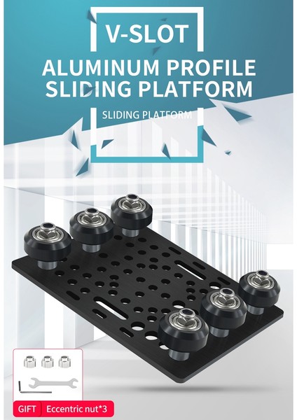 V-Yuvası Portal Plaka Seti 20-80MM V-Yuvası ile Katı V Tekerlek Pom Kiti Profiller Için Cnc Makine Parçası 3D Yazıcı Parçaları (Yurt Dışından)