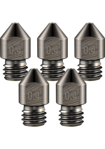 Paket Sertleştirilmiş Çelik Alet Yüksek Sıcaklık Sivri Aşınmaya Dayanıklı Mk8 Nozullar 0,4 mm / 1,75 mm 3D Yazıcı Uyumlu (Yurt Dışından)
