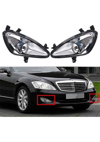 2218200256 Araba Ön Sağ Tampon Sis Farları Montaj Sürüş Lambası Sis Lambası Mercedes-Benz Için W221 S550 S600 2007-2009 (Yurt Dışından)