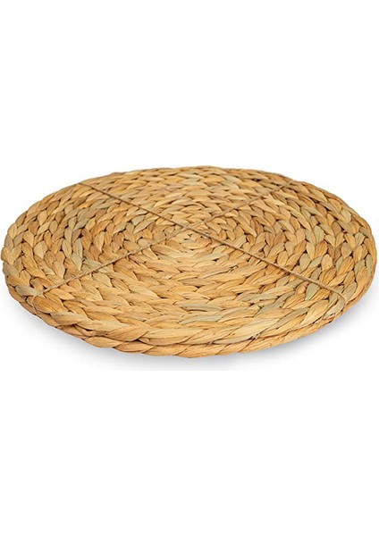 2'li Paket Yuvarlak Su Sümbülü Servis Altlığı, Kaliteli Dokuma Hasır Masa Servis Altlıkları, 38CM (Yurt Dışından)