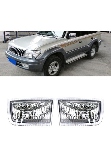 Araba Ön Sağ Tampon Sis Farları Montaj Sis Lambası Ampul Olmadan Toyota Land Cruiser Prado 90 FJ90 3400 1996-2003 (Yurt Dışından) fiyatları