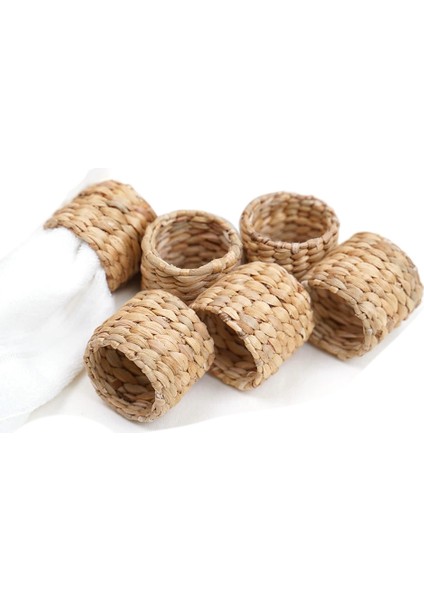 6 Adet Peçete Halkaları, Su Sümbülü Peçete Tutucu Halkaları-Doğum Günü Partisi Için Rustik Peçete Halkaları, Yemek Masası Dekorasyon (Yurt Dışından)