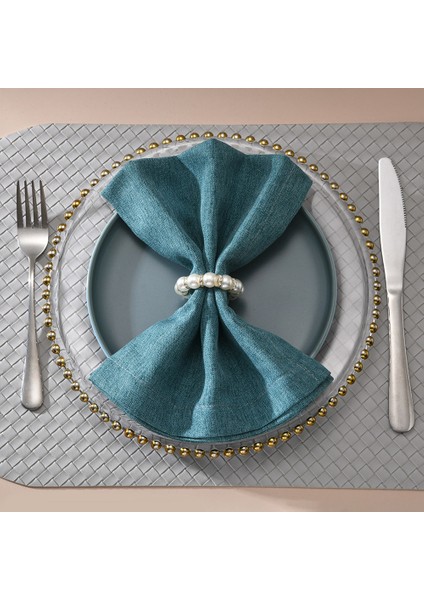 10 Adet Taklit Peçete Halkası Taklidi Boncuklu Peçete Halkası Tutucu Yemek Masası Dekorasyon Için Parti, Düğün (Yurt Dışından) fiyatları