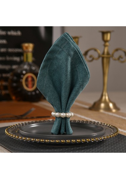 10 Adet Taklit Peçete Halkası Taklidi Boncuklu Peçete Halkası Tutucu Yemek Masası Dekorasyon Için Parti, Düğün (Yurt Dışından) modelleri