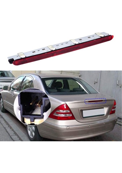 Araba Arka Tampon LED Fren Lambası Arka Lambası Benz W203 C-Class 2000-2007 2038201456A 2038200156 (Yurt Dışından)