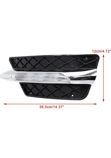 Drl Ön Tampon Izgarası Kalıplama LED Sis Lambası Gündüz Farı Sis Lambası Mercedes Benz Için W204 C Sınıfı 2012-14 Sağ (Yurt Dışından)