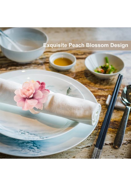 Çiçek Peçete Halkaları 6 Adet, Peçete Halkaları Tutucu, Bahar Çiçek Peçete Tokaları Tutucu Masa Süslemeleri, A (Yurt Dışından) indirimleri