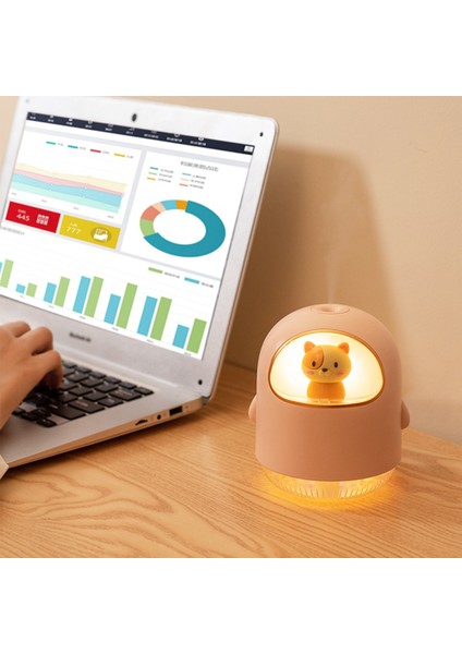 USB Uzay Nemlendirici USB Mini Karikatür Atmosfer Lambası Dilsiz Sprey Klima Odası Su Nemlendirici Pembe (Yurt Dışından) fiyatları