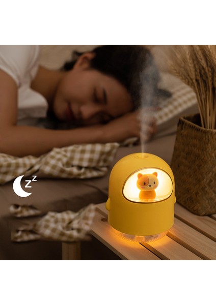USB Uzay Nemlendirici USB Mini Karikatür Atmosfer Lambası Dilsiz Sprey Klima Odası Su Nemlendirici Pembe (Yurt Dışından) fırsatları