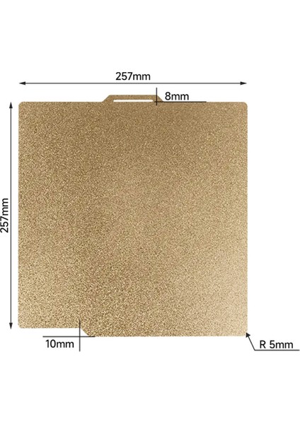 3D Yazıcı Aksesuarları Yapı Plakası 257X257MM, Çift Taraflı Esnek Baskı Yatağı 3D Yazıcı Bambu Lab X1 Için Çift Taraflı (Yurt Dışından)