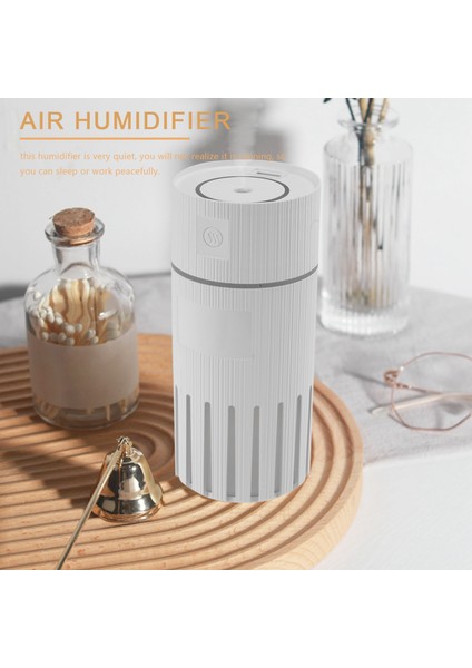 2 In 1 Mini Serin Buharlı Nemlendirici Araba Seyahat Ofis Yatak Odası Ev Için, 2 Sis Modu, 7 LED Gece Lambası Hava Temizleme Cihazı, Beyaz (Yurt Dışından)