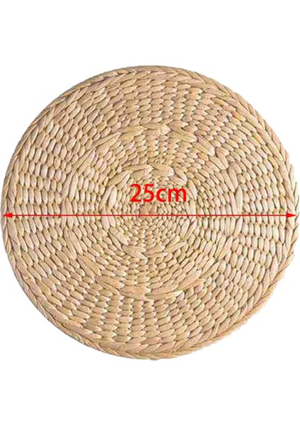 4 Paket Dokuma Servis Altlığı, Bardak Altlığı, Yuvarlak Mısır Kabuğu Servis Altlığı Rattan Masa Altlığı, Çay Kahve Için, Isı Yalıtım Pedleri, 9.8 Inç (Yurt Dışından)