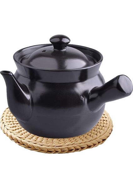 4 Paket Dokuma Servis Altlığı, Bardak Altlığı, Yuvarlak Mısır Kabuğu Servis Altlığı Rattan Masa Altlığı, Çay Kahve Için, Isı Yalıtım Pedleri, 9.8 Inç (Yurt Dışından)