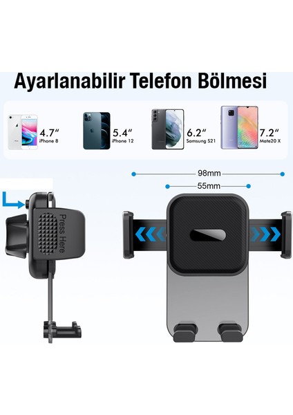 ML-217 Araç Içi Havalandırma Telefon Tutucu