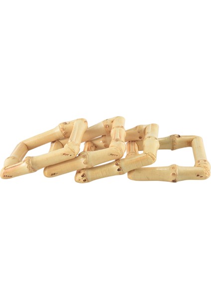 Ahşap Bambu Peçete Halkaları 4'lü Set, El Yapımı Rattan Doğal Peçetelik Halkaları Masa Süslemeleri (Yurt Dışından)