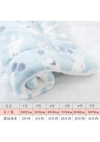 Mavi Kutup Ayısı Stili 69X52CM Yumuşak Flanel Kalınlaşmış Pet Yumuşak Polar Ped Pet Battaniye Yatak Mat Yavru Köpek Kedi Kanepe Yastık Ev Halısı Sıcak Tutmak Uyku Örtüsü (Yurt Dışından)
