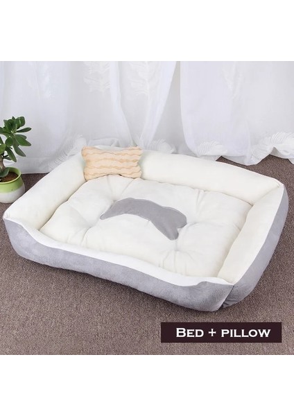 Gri Tarzı M 65X50X15 Pet Köpek Yatağı Sıcak Kanepe Köpek Paspasları Küçük Orta Büyük Köpek Yumuşak Evcil Hayvan Yatağı Köpekler Için Yıkanabilir Ev Kedi Yavrusu Pamuk Kulübesi Mat (Yurt Dışından)