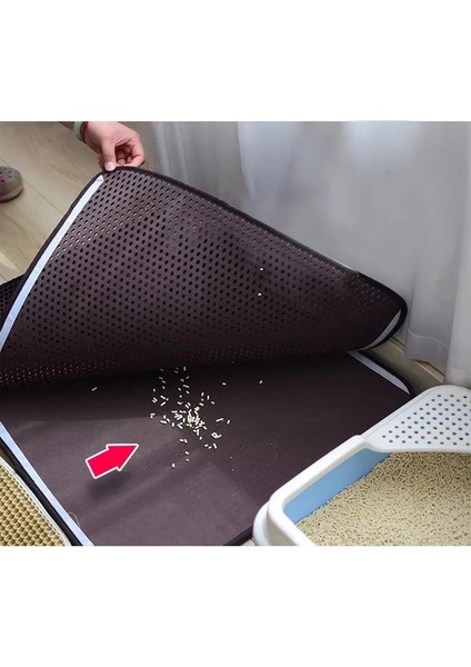 Sarı Stil 45X60CM Pet Kedi Kumu Mat Eva Çift Katmanlı Kedi Kumu Trapper Paspaslar, Su Geçirmez Alt Katmanlı Kaymaz Evcil Hayvan Kumu Kara Kedi Yatak Matı (Yurt Dışından) indirimleri