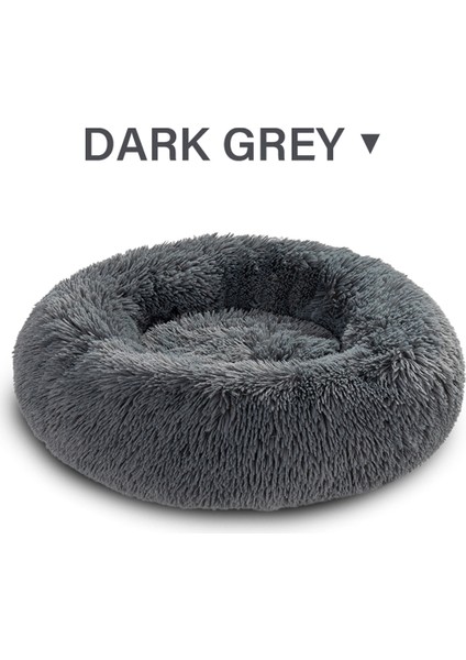 Koyu Gri Tarzı 70CM Köpek Yatağı Kedi Yatakları Kanepe Küçük Orta Ekstra Büyük Köpekler Pet Köpek Kulübesi Yuvarlak Yastık Mat Köpekler Için Kediler Yavru Pet Malzemeleri Aksesuarları (Yurt Dışından)