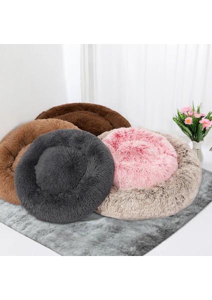 Koyu Gri Tarzı 70CM Köpek Yatağı Kedi Yatakları Kanepe Küçük Orta Ekstra Büyük Köpekler Pet Köpek Kulübesi Yuvarlak Yastık Mat Köpekler Için Kediler Yavru Pet Malzemeleri Aksesuarları (Yurt Dışından) fırsatları