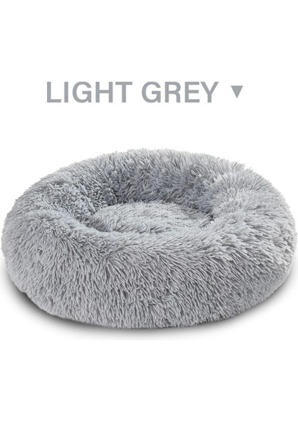 Gw-Açık Gri Stili XS-40CM Vıp Yuvarlak Zip Pet Köpek Yatağı Büyük Küçük Köpek Kedi Evi Uzun Peluş Mat Kanepe Süper Yumuşak Pet Yatak Kulübesi Köpek Sakinleştirici Yatak (Yurt Dışından)