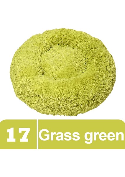 Çimen Yeşili Tarzı 40CM Uzun Peluş Kabarık Pet Köpek Yatağı Claming Köpek Yatakları Donut Yuvarlak Kedi Köpek Tezgahı Yumuşak Sıcak Chihuahua Kulübesi Büyük Mat Pet Malzemeleri (Yurt Dışından)