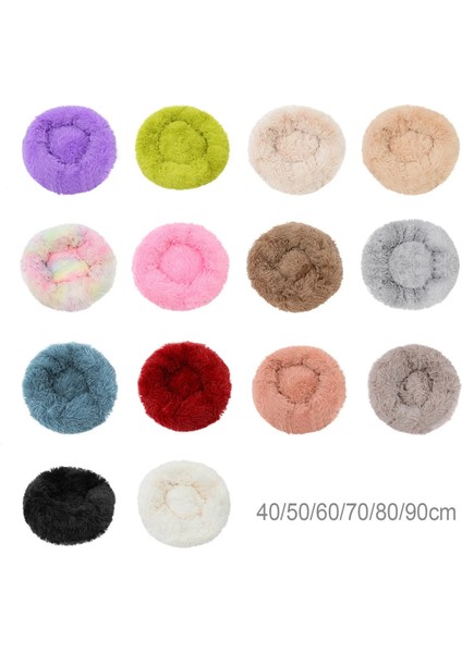 Yuva-Pembe Tarzı 50CM Kedi Süper Yumuşak Uzun Peluş Sıcak Mat Sevimli Hafif Kulübesi Pet Uyku Sepeti Yatak Yuvarlak Kabarık Rahat Dokunmatik Evcil Hayvan Ürünleri (Yurt Dışından) indirimleri