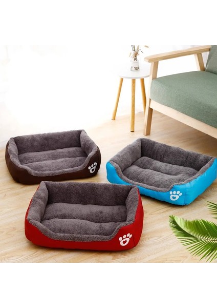 Şarap Kırmızısı Tarzı 58X45 cm Pet Büyük Köpek Yatağı Sıcak Ev Şeker Renkli Kare Yuva Küçük Orta Büyük Köpekler Için Pet Kulübesi Kedi Yavrusu Artı Boyutu Köpek Sepetleri (Yurt Dışından) fırsatları