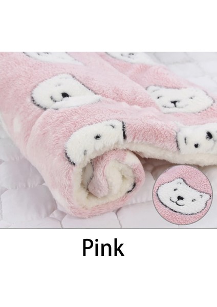 Pembe Tarzı 61X41CM Pet Uyku Mat Kedi Yatak Köpek Yatağı Kalınlaşmış Pet Yumuşak Yün Mat Battaniye Mmattress Ev Taşınabilir Yıkanabilir Sıcak Halı (Yurt Dışından)