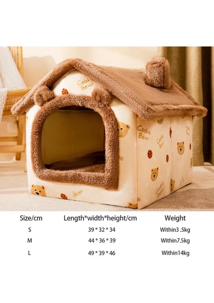 J Stili Yazın S Beden Katlanabilir Pet Uyku Evi Kapalı Kış Sıcak Kedi Yatak Kedi Mağara Yuva Küçük Köpek Kedi Yavrusu Teddy Rahat Kanepe Pet Malzemeleri (Yurt Dışından)