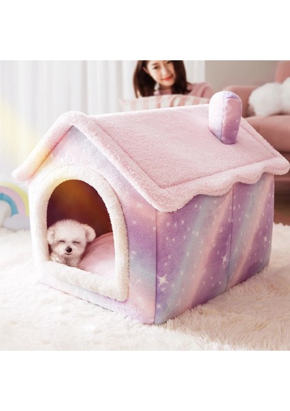 J Stili Yazın S Beden Katlanabilir Pet Uyku Evi Kapalı Kış Sıcak Kedi Yatak Kedi Mağara Yuva Küçük Köpek Kedi Yavrusu Teddy Rahat Kanepe Pet Malzemeleri (Yurt Dışından) modelleri