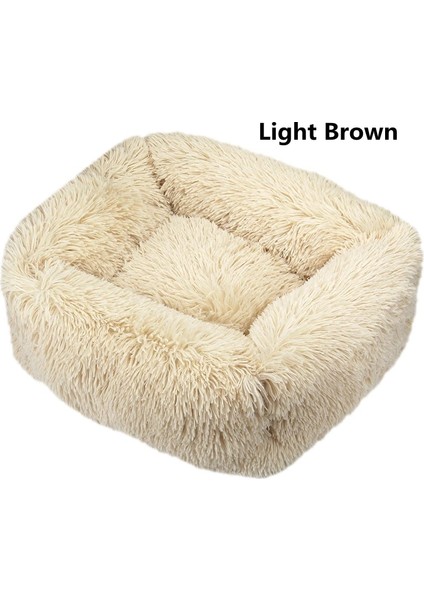 Açık Kahverengi Tarzı Xs 45X35X20CM Kare Köpek Yatağı Uzun Peluş Düz Renk Pet Yatakları Küçük Orta Büyük Evcil Hayvanlar Için Kedi Mat Süper Yumuşak Kış Sıcak Uyku Paspasları (Yurt Dışından)