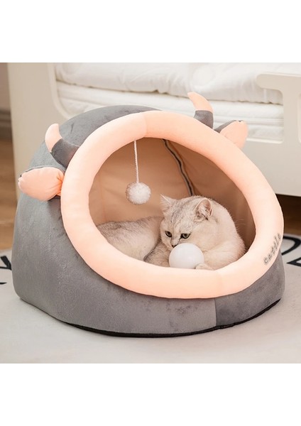 M689-GRI Stili M Beden Kedi Yatak Ev Kulübesi Yuva Evcil Hayvan Yuva Kumu Köpek Kulübesi Gatos Ev Minderi Evcil Hayvan Ürünleri Kedi Evcil Hayvan Malzemeleri Mascotas Kedi Mat Yastık (Yurt Dışından)