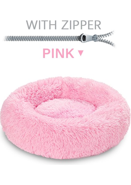 Pembe Tarzı L-70CM King Köpek Yatağı Kanepe Xl Dinozor Köpek Uyku Yatağı Yıkanabilir Xxxl Hafıza Formu Küçük Kış Rahat Donut Sakinleştirici Uzun Peluş Köpek Yatakları (Yurt Dışından)