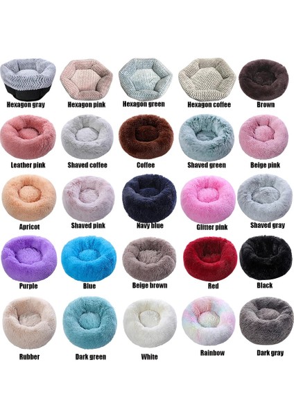 Haki Stili L Çapı 60CM Süper Büyük Köpek Yatağı Yuvarlak Yıkanabilir Evcil Hayvan Yatak Kış Sıcak Uyku Peluş Köpek Kulübesi Kedi Paspaslar Yavru Yastık Mat Köpek Kedi Malzemeleri (Yurt Dışından)