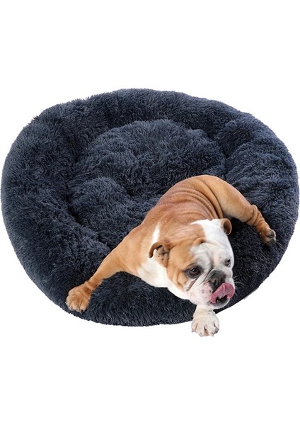 Haki Stili L Çapı 60CM Süper Büyük Köpek Yatağı Yuvarlak Yıkanabilir Evcil Hayvan Yatak Kış Sıcak Uyku Peluş Köpek Kulübesi Kedi Paspaslar Yavru Yastık Mat Köpek Kedi Malzemeleri (Yurt Dışından)