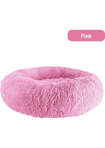 Pembe Stil Çap 40CM Donut Köpek Yatağı Sıcak Yumuşak Uzun Peluş Pet Yastık Için Samll Büyük Köpek Evi Kedi Sakinleştirici Yatak Yıkanabilir Kulübesi Kanepe Köpekler Malzemeleri (Yurt Dışından)