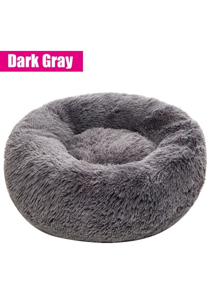 Derin Gri Tarzı M Çapı 50CM Süper Büyük Köpek Yatağı Yuvarlak Yıkanabilir Evcil Hayvan Yatak Kış Sıcak Uyku Peluş Köpek Kulübesi Kedi Paspaslar Yavru Yastık Mat Köpek Kedi Malzemeleri (Yurt Dışından)