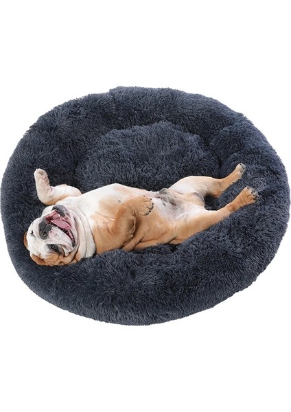 Derin Gri Tarzı M Çapı 50CM Süper Büyük Köpek Yatağı Yuvarlak Yıkanabilir Evcil Hayvan Yatak Kış Sıcak Uyku Peluş Köpek Kulübesi Kedi Paspaslar Yavru Yastık Mat Köpek Kedi Malzemeleri (Yurt Dışından) modelleri