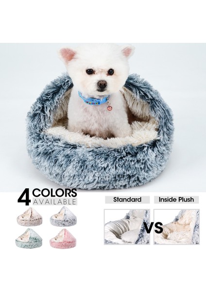 Yeşil Stil 65CM Yuvarlak Köpek Yatağı Kedi Yatak Yastık Pet Mat Uzun Peluş Kedi Evi Köpek Battaniyesi Uyku Tulumu Pet Kanepe Köpek Kulübesi Aksesuarları (Yurt Dışından) fırsatları