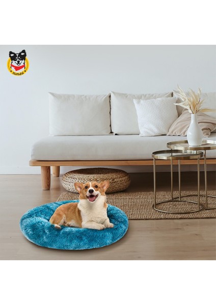 Siyah Stil No.40 Beden Büyük Köpekler Için Yuvarlak Uzun Peluş Köpek Yatakları Kış Pet Ürünleri Yastık Süper Yumuşak Kabarık Rahat Kedi Mat Malzemeleri Aksesuarları (Yurt Dışından) indirimleri