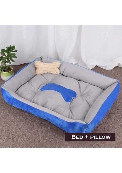 Mavi Gri Tarzı M 65X50X15 Pet Köpek Yatağı Sıcak Kanepe Köpek Paspasları Küçük Orta Büyük Köpek Yumuşak Evcil Hayvan Yatağı Köpekler Için Yıkanabilir Ev Kedi Yavrusu Pamuk Kulübesi Mat (Yurt Dışından)