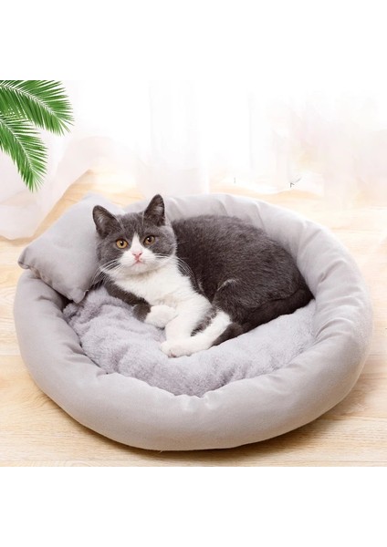 Pembe Tarzı 50CM Kedi Yatakları Paspaslar Kediler Için Ev Bakımı Için Genişlik Pet Yastık Uyku Yatağı Küçük Yavru Kedi Katlanır Aksesuarları Peluş Malzemeler (Yurt Dışından) fırsatları