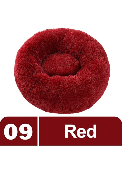 Kırmızı Stil 30CM Uzun Peluş Kabarık Pet Köpek Yatağı Claming Köpek Yatakları Donut Yuvarlak Kedi Köpek Tezgahı Yumuşak Sıcak Chihuahua Kulübesi Büyük Mat Pet Malzemeleri (Yurt Dışından)