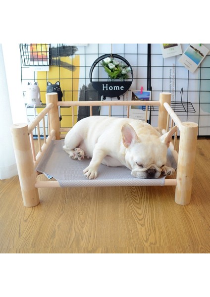 A-Mavi ve Beyaz Stil Yüksek Kedi Yatak Ev Kedi Hamak Yatak Ahşap Tuval Kedi Küçük Köpekler Için Dinlenme Yatağı Tavşan Kediler Dayanıklı Tuval Pet Ev Malzemeleri (Yurt Dışından) fiyatları