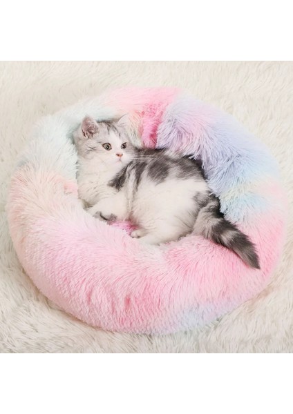 Ped-Açık Gri Tarzı 50CM Kedi Süper Yumuşak Uzun Peluş Sıcak Mat Sevimli Hafif Kulübesi Pet Uyku Sepeti Yatak Yuvarlak Kabarık Rahat Dokunmatik Evcil Hayvan Ürünleri (Yurt Dışından) modelleri