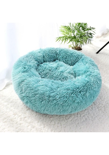 Yeşil Stil 40CM Süper Yumuşak Kedi Yatak Evi Sıcak Kış Kedi Yavrusu Uyku Yatakları Yuva Uzun Peluş Yavru Yuvarlak Kanepe Küçük Köpekler Kedi Kulübesi Kaymaz (Yurt Dışından)